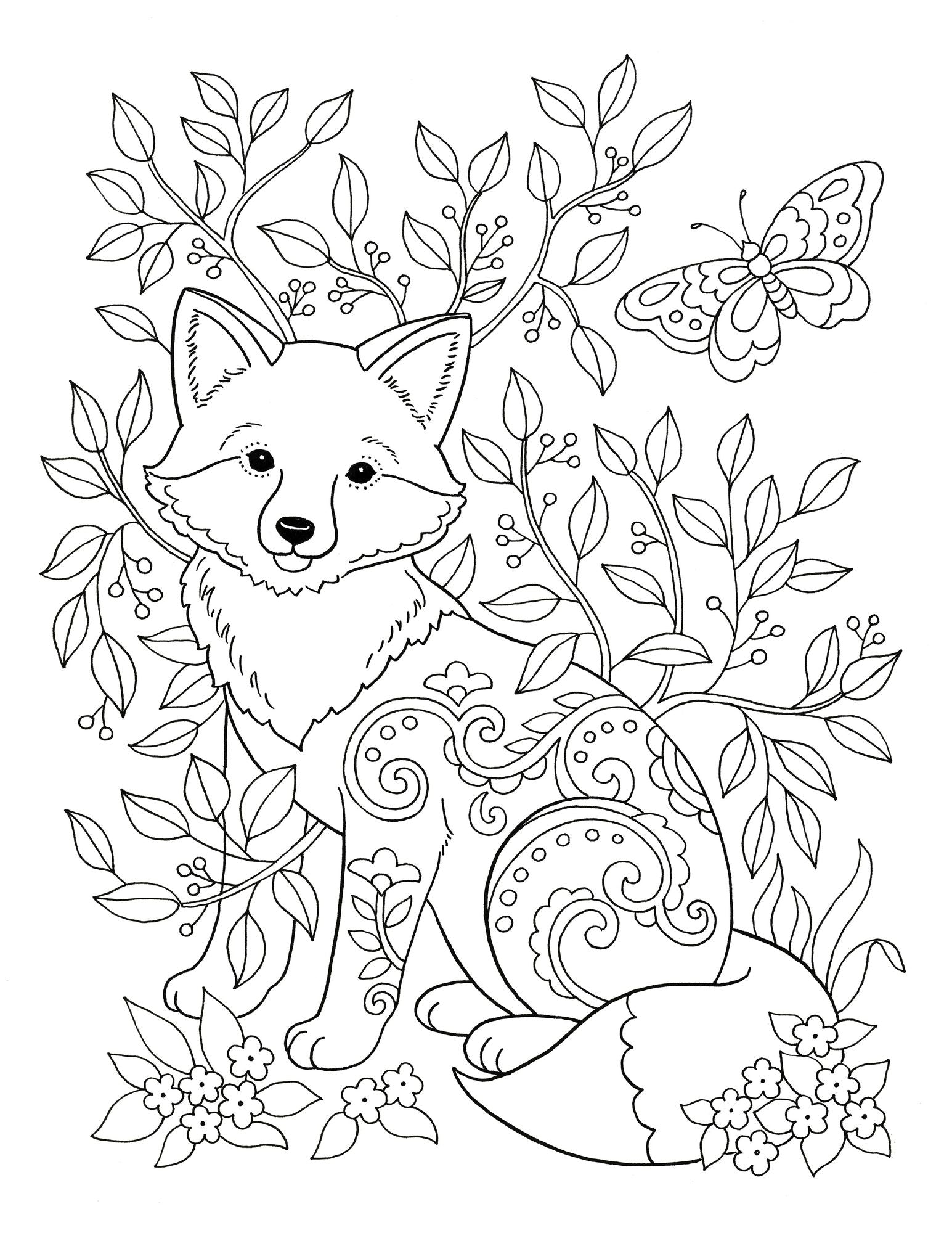 Nature's Joyful Moments: 50+ Cute & Creative Designs to Color - Positive and Calming Coloring Book for Adults and Kids