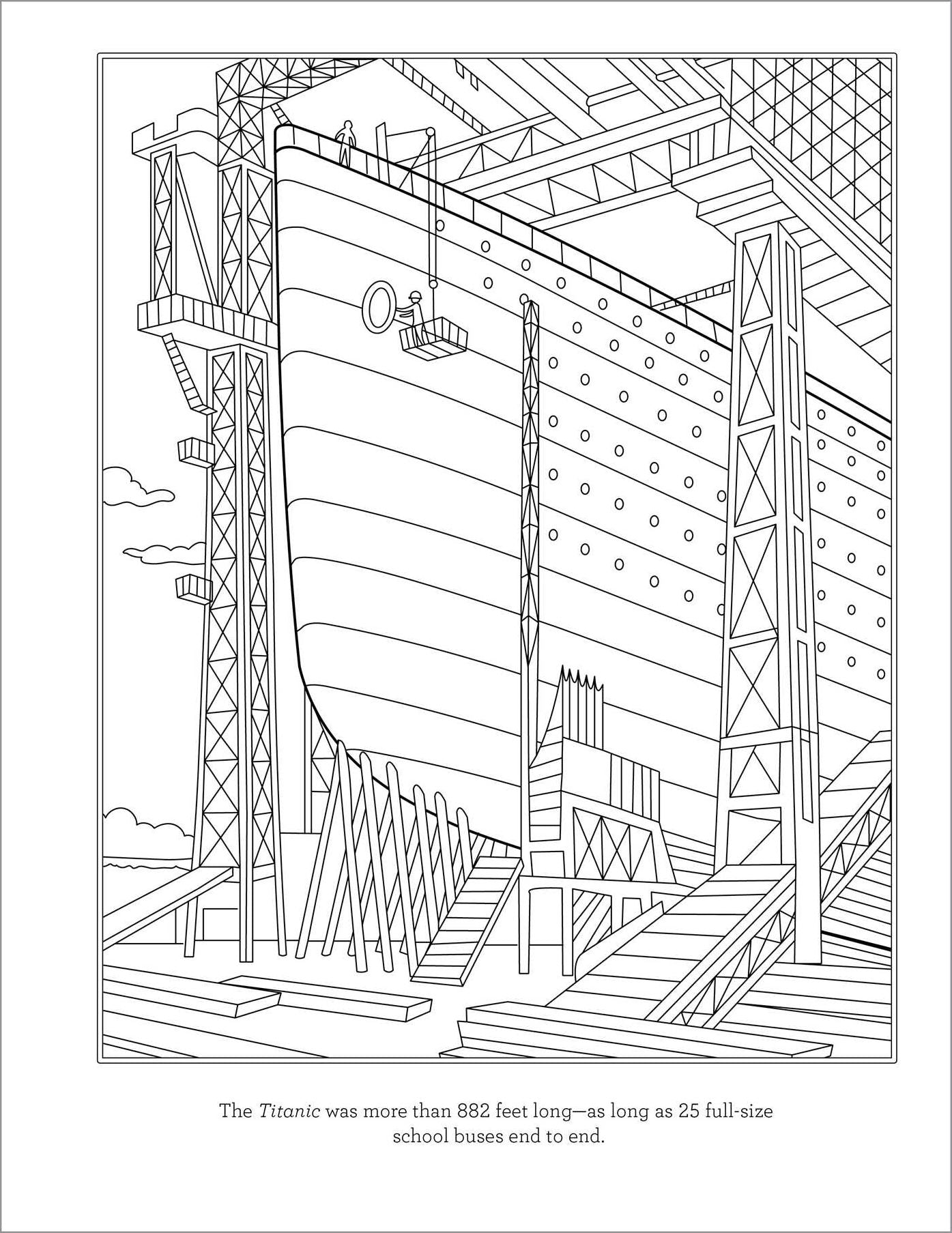 Titanic Coloring Book for Kids: 30 Coloring Activities to Learn About the Titanic