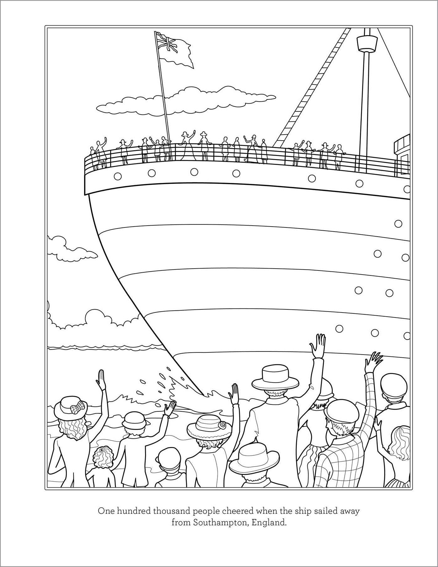 Titanic Coloring Book for Kids: 30 Coloring Activities to Learn About the Titanic