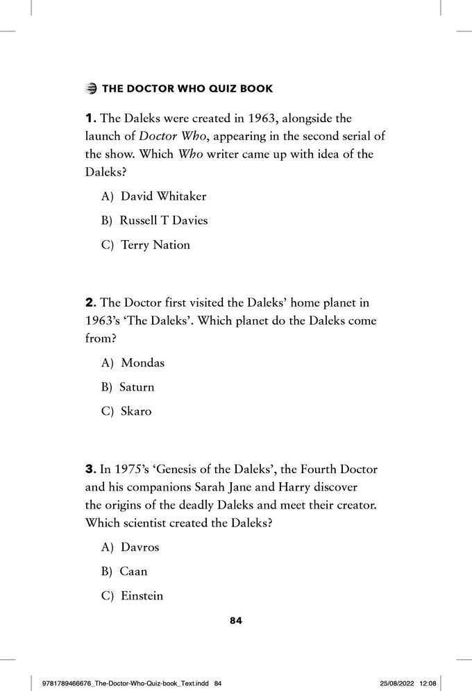 The Doctor Who Quiz Book