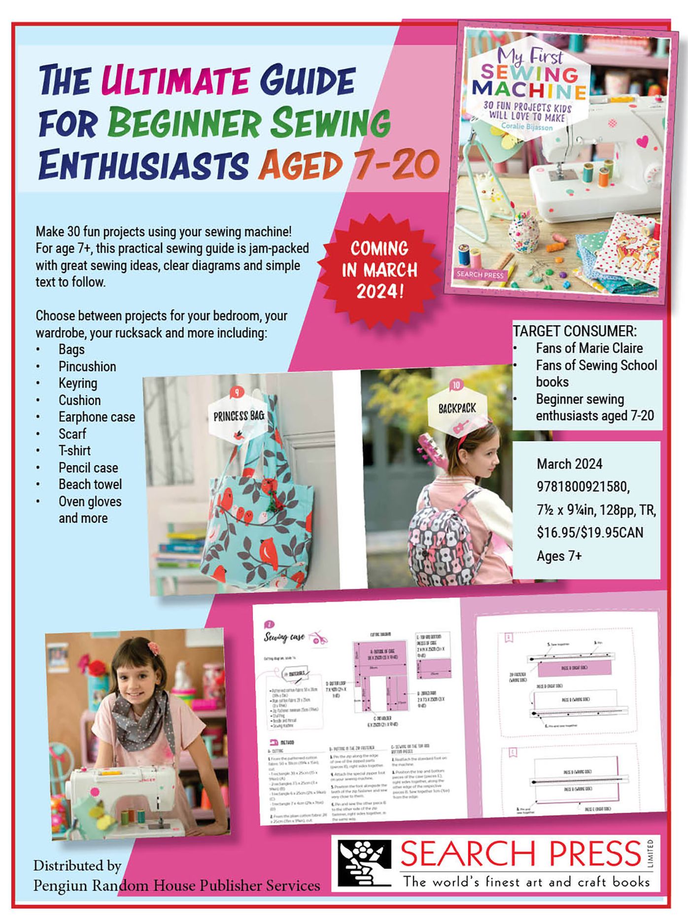 My First Sewing Machine: 30 fun projects kids will love to make