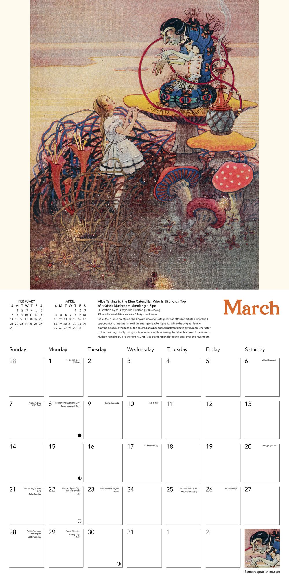 2027 Alice's Adventures in Wonderland Wall Calendar