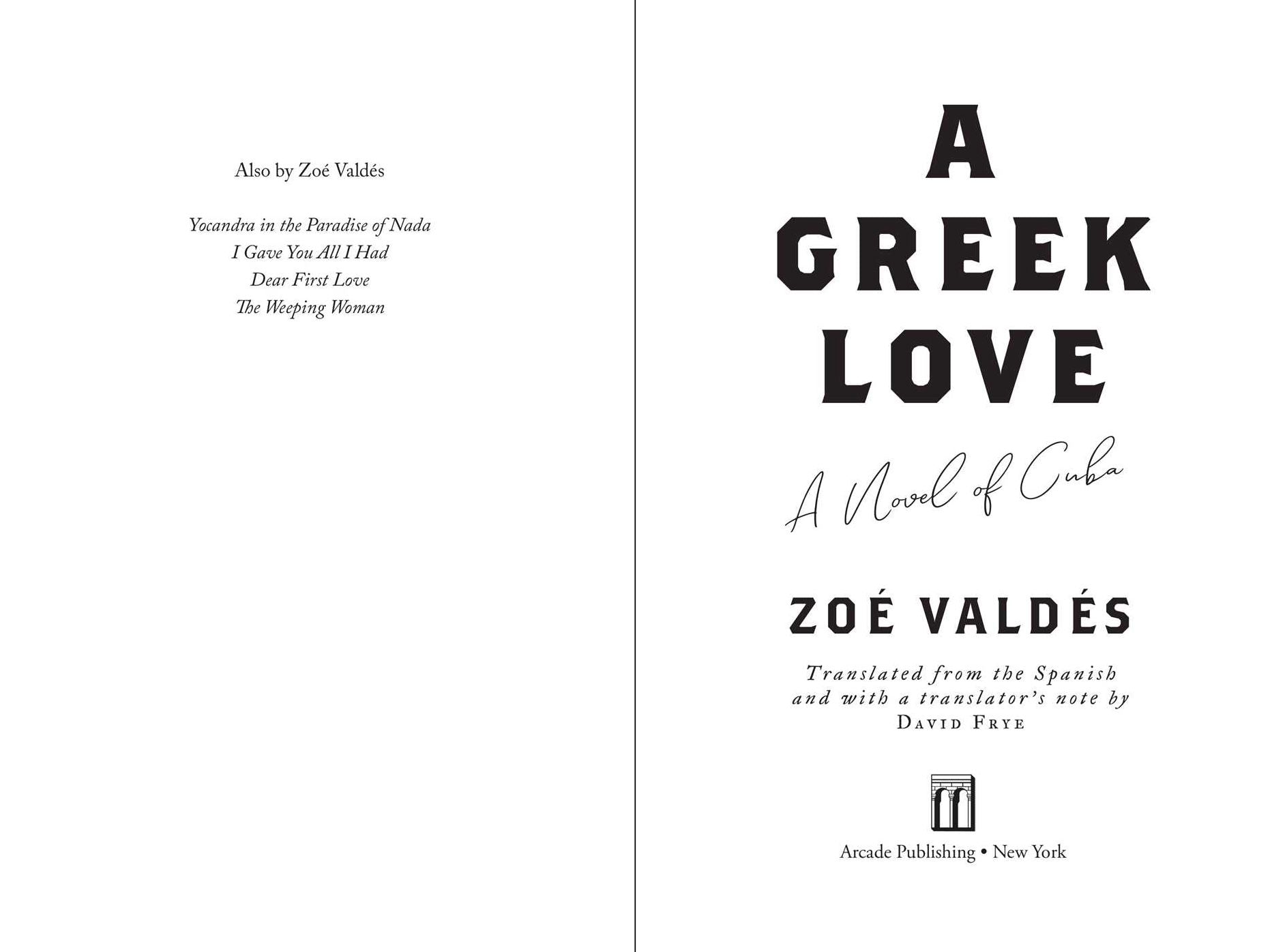 A Greek Love: A Novel of Cuba