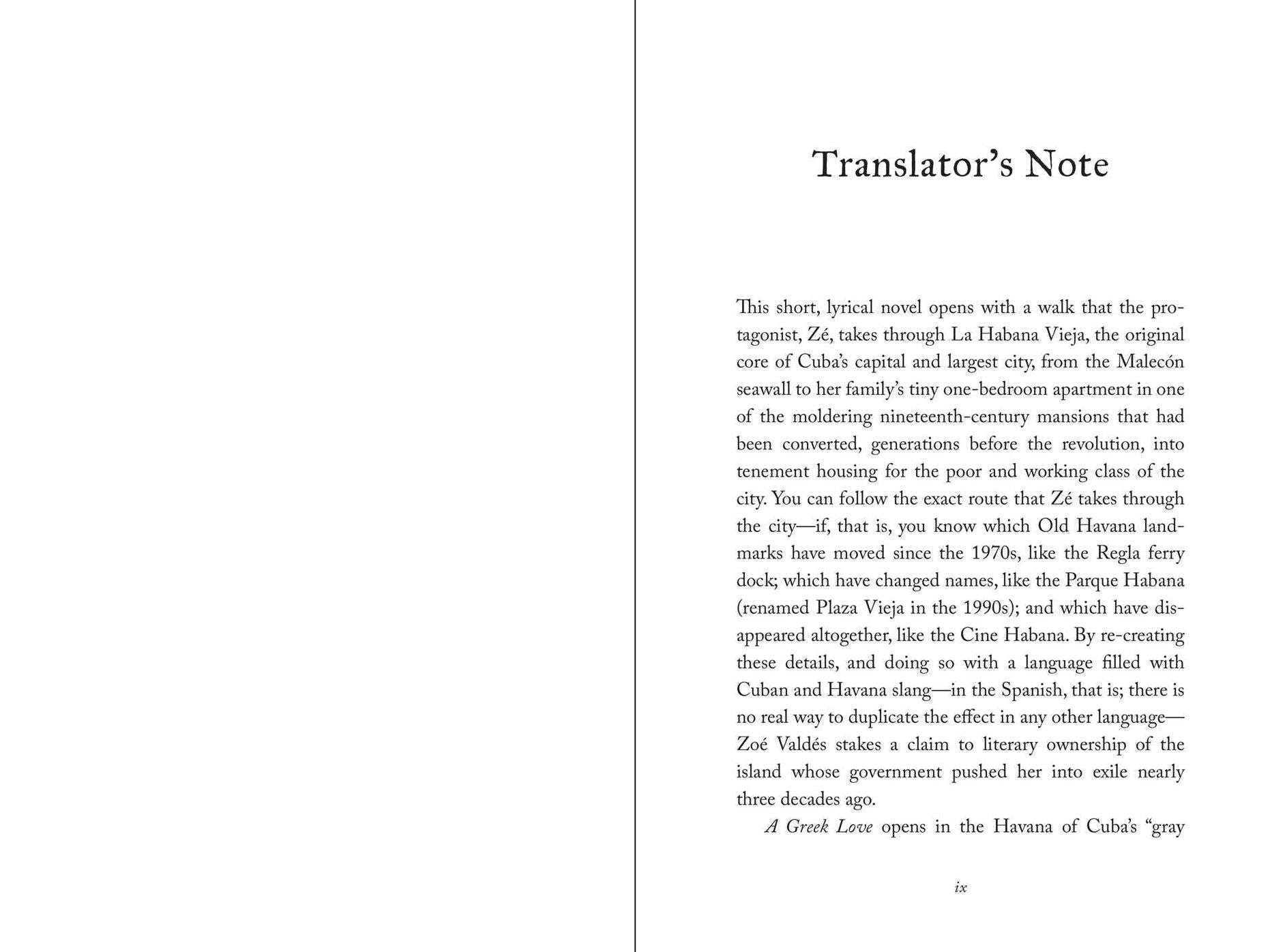 A Greek Love: A Novel of Cuba