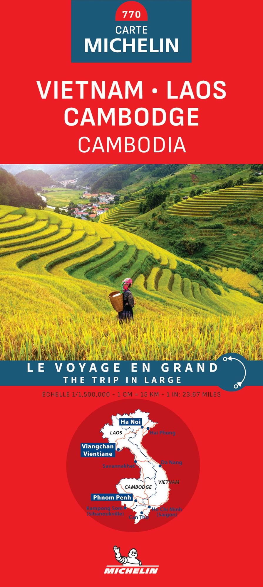 Michelin Vietnam Laos Cambodia Map 770: Road and Tourist Map