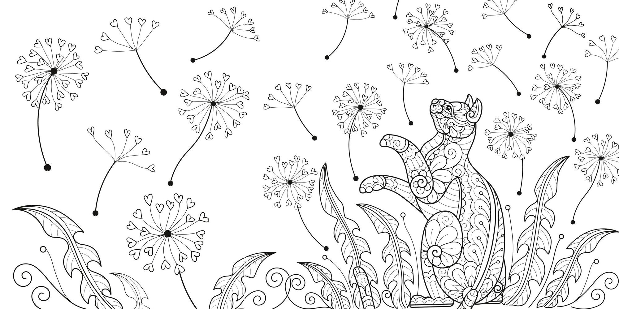 Relaxing Cats Coloring Book