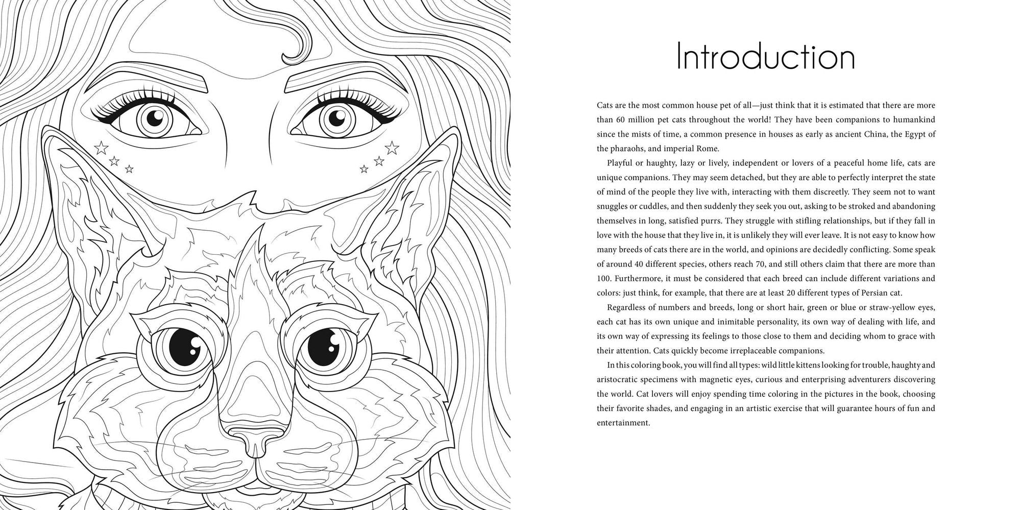 Relaxing Cats Coloring Book