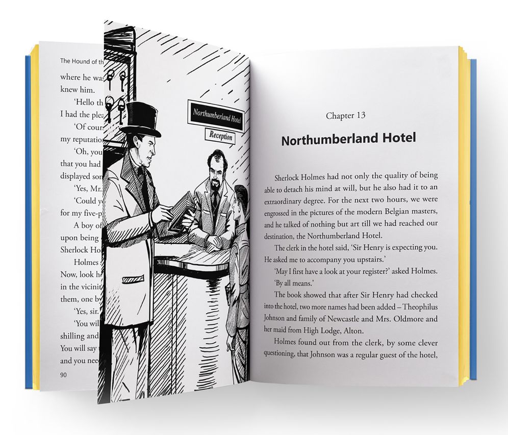 Illustrated Classics - The Hound of the Baskervilles: Abridged Novels With Review Questions (Hardback)