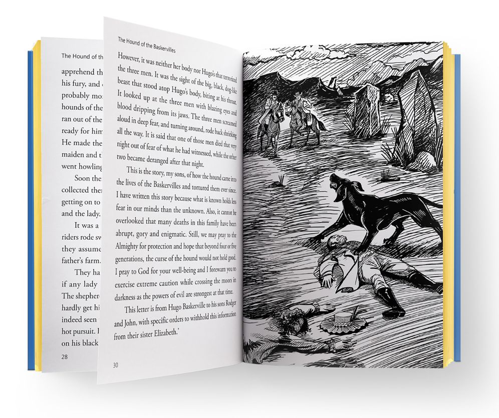 Illustrated Classics - The Hound of the Baskervilles: Abridged Novels With Review Questions (Hardback)