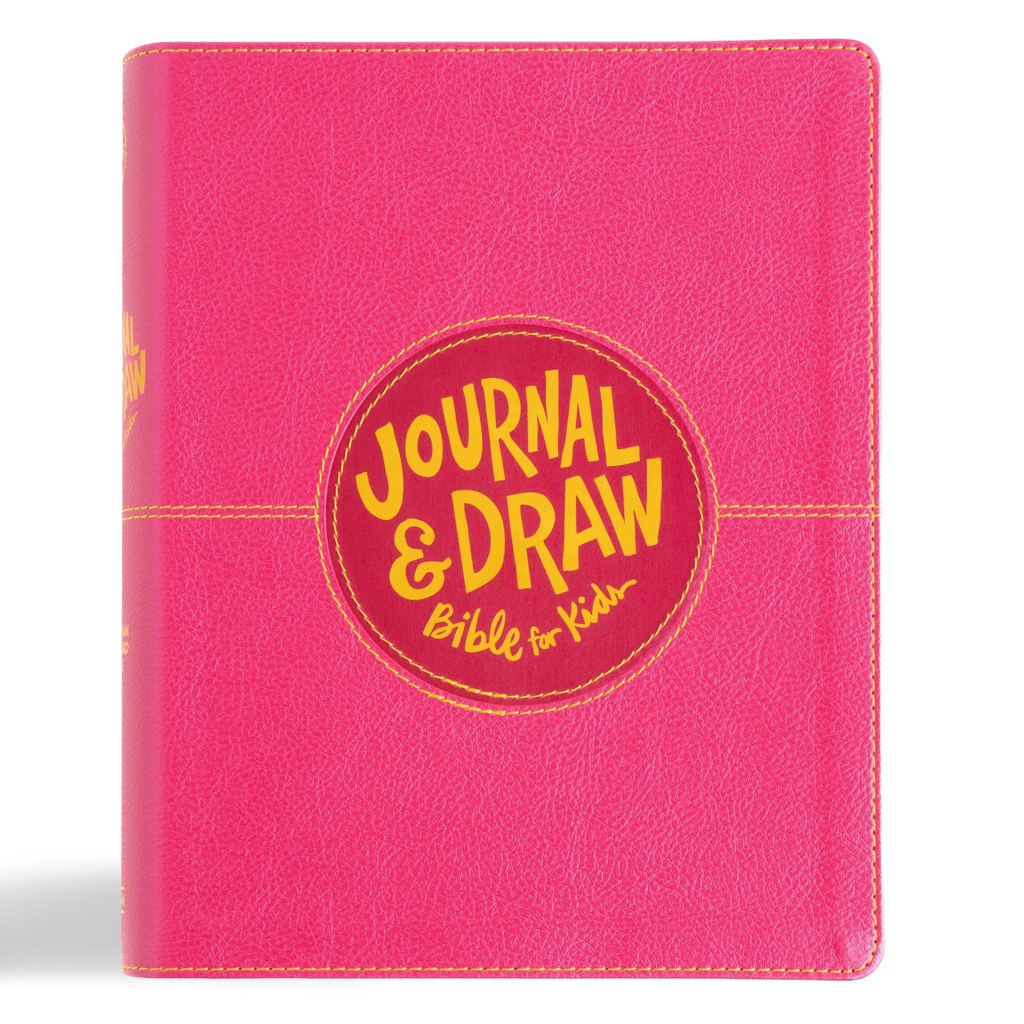 CSB Journal and Draw Bible for Kids, Pink LeatherTouch