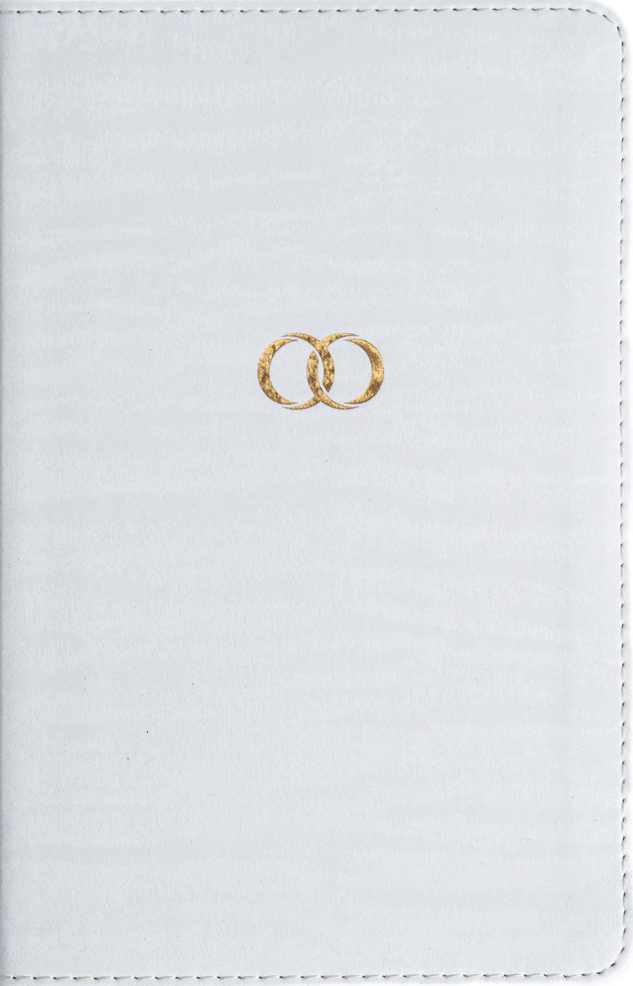 RVR 1960 Biblia recuerdo de boda, blanco y dorado, símil piel