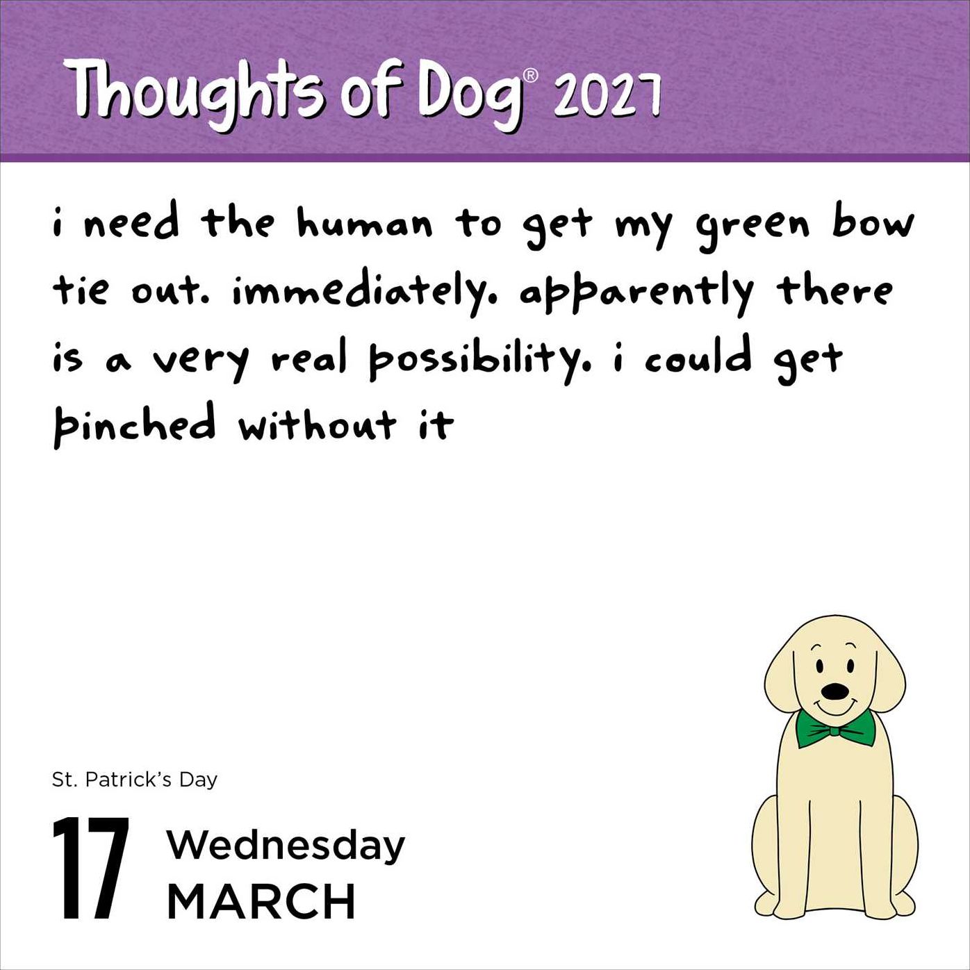 2027 Thoughts of Dog Day-to-Day Calendar