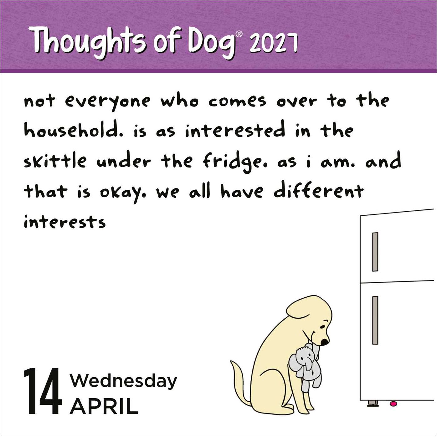 2027 Thoughts of Dog Day-to-Day Calendar