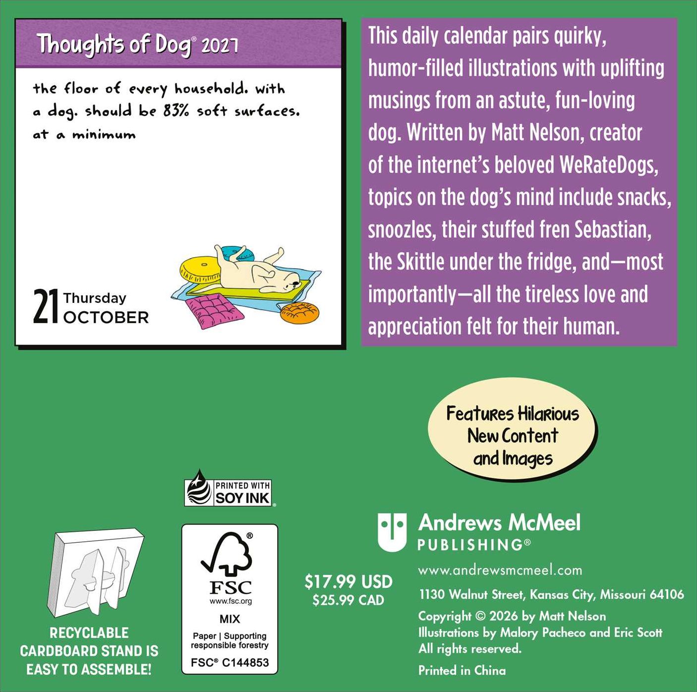 2027 Thoughts of Dog Day-to-Day Calendar
