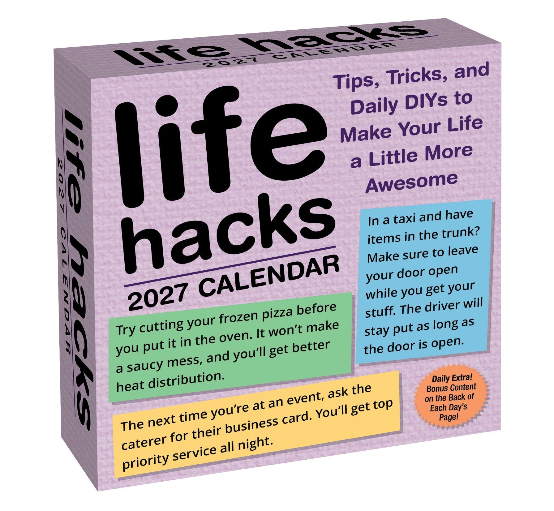 2027 Life Hacks Day-to-Day Calendar