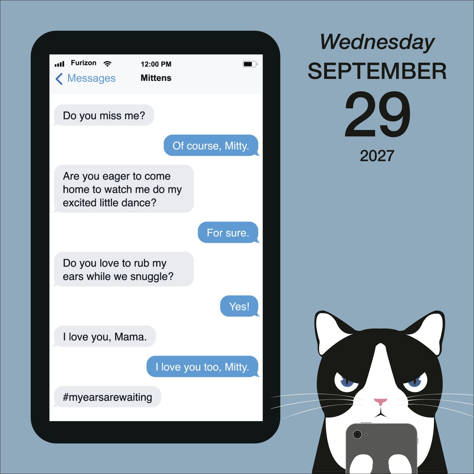 2027 Texts from Mittens the Cat Day-to-Day Calendar