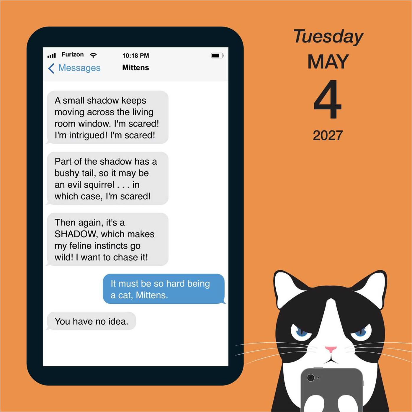 2027 Texts from Mittens the Cat Day-to-Day Calendar