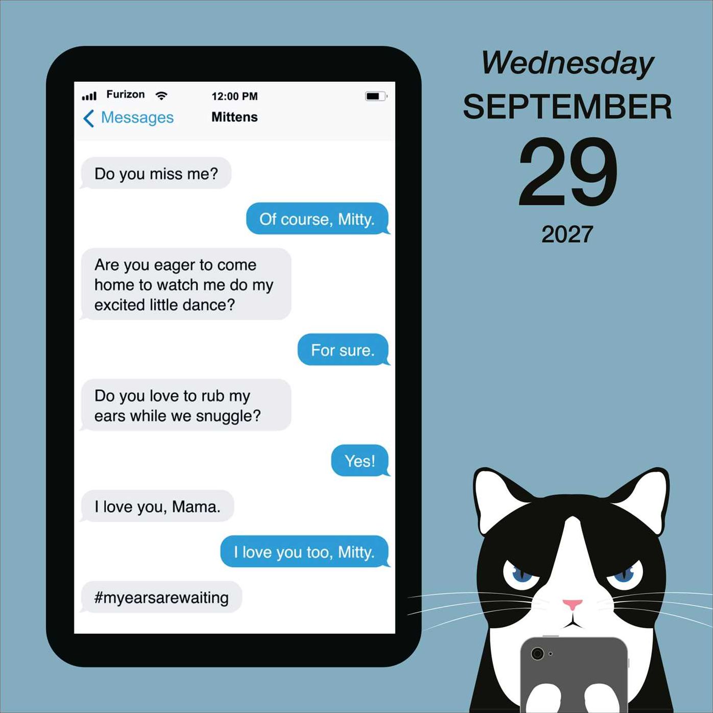2027 Texts from Mittens the Cat Day-to-Day Calendar