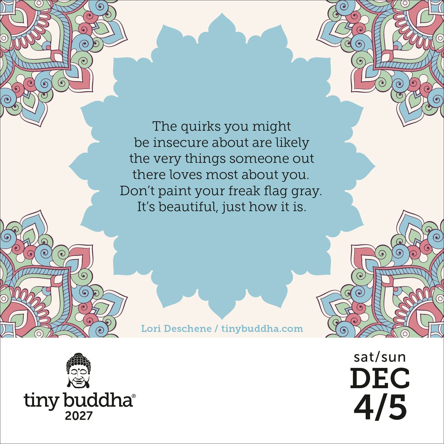 2027 Tiny Buddha Day-to-Day Calendar