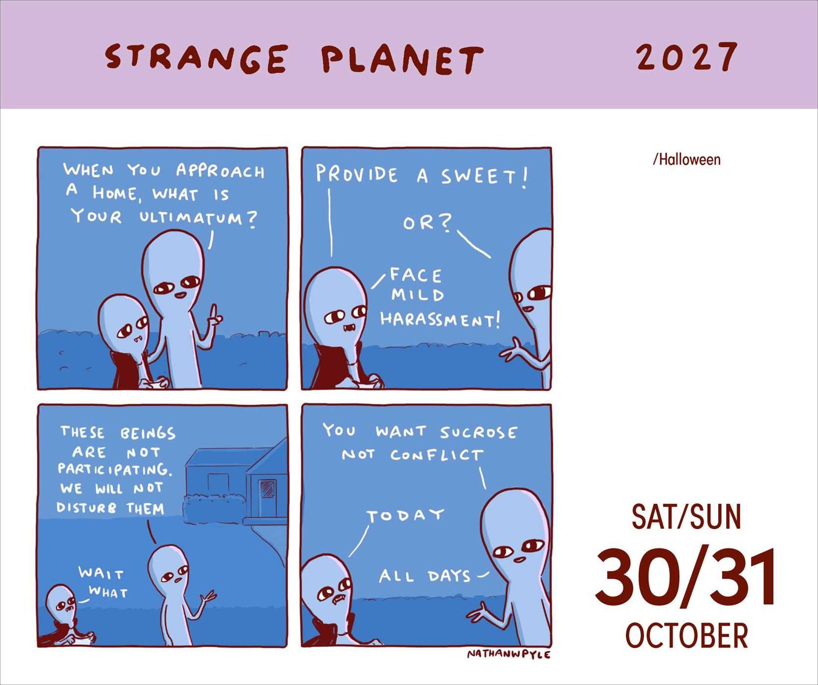 2027 Strange Planet Day-to-Day Calendar