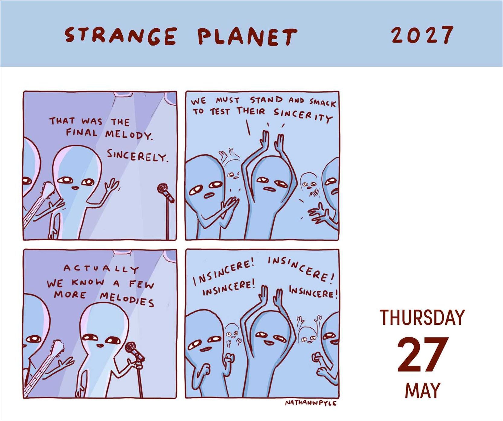 2027 Strange Planet Day-to-Day Calendar