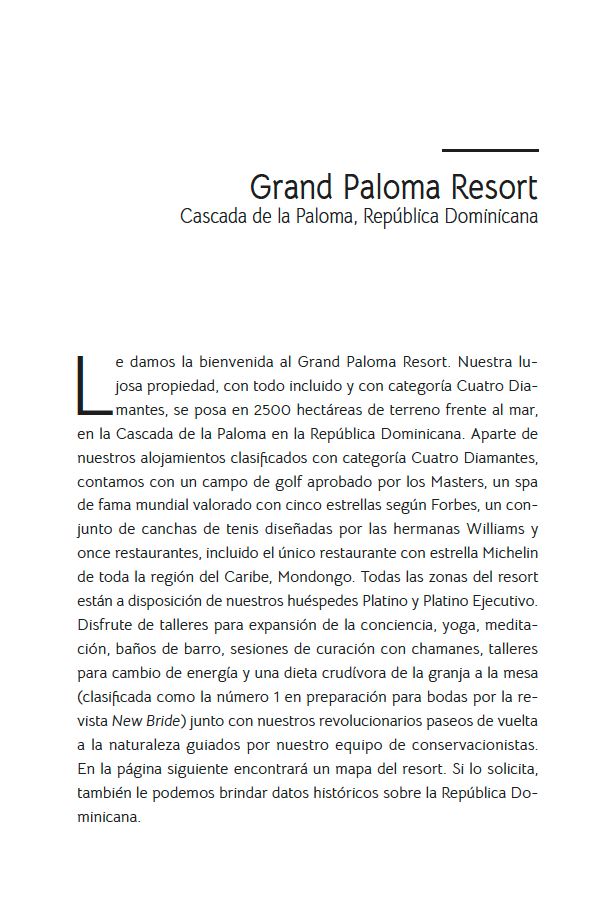 The Grand Paloma Resort (Spanish Edition)