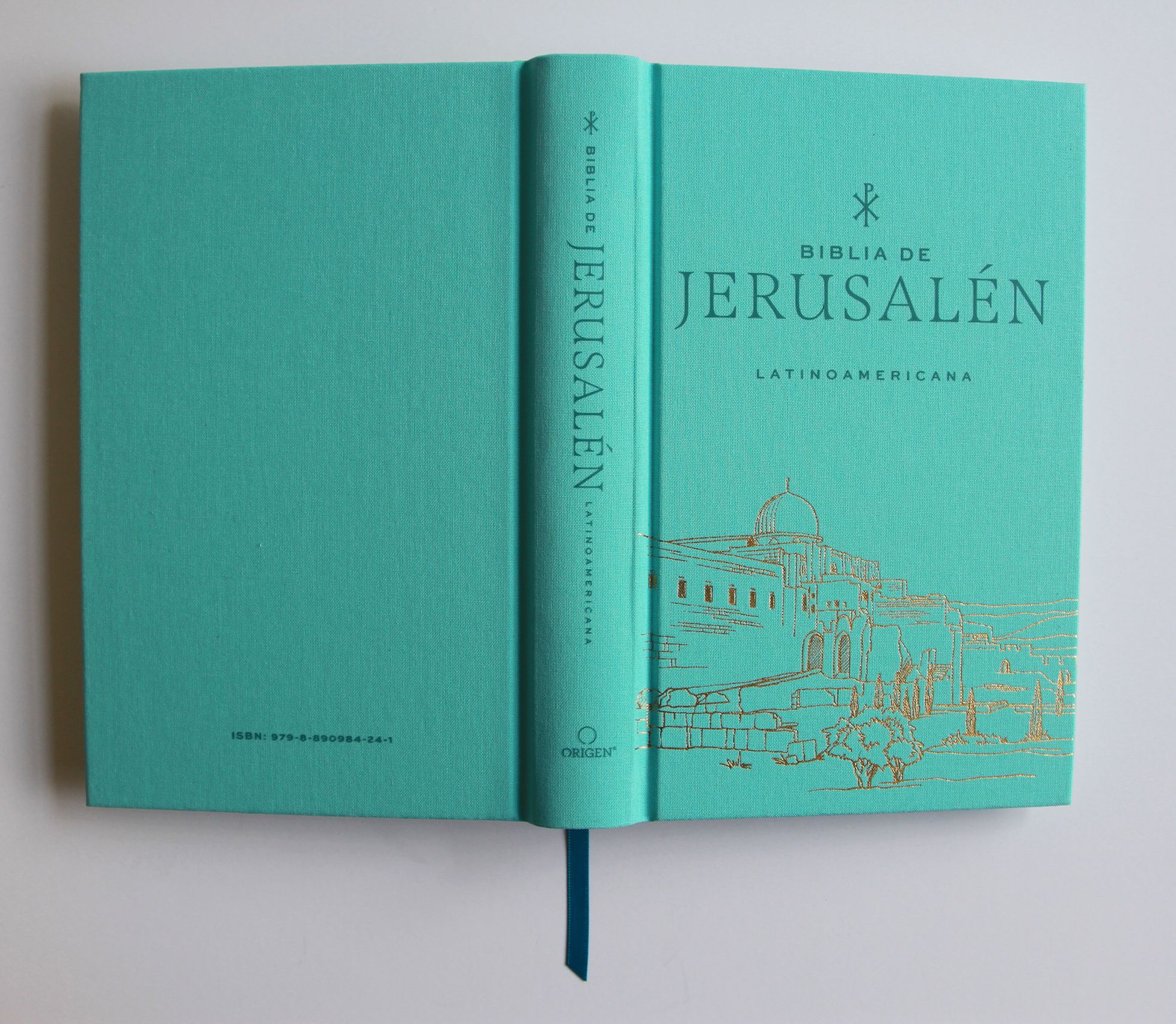 Biblia Católica Biblia de Jerusalén Latinoamericana, tapa dura, tela azul turquesa, edición de regalo / Spanish Jerusalem Bible, Latin American Edition, HC