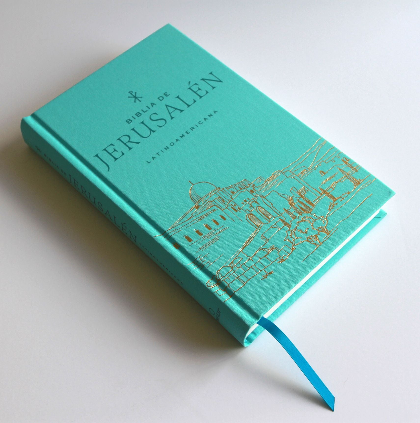 Biblia Católica Biblia de Jerusalén Latinoamericana, tapa dura, tela azul turquesa, edición de regalo / Spanish Jerusalem Bible, Latin American Edition, HC