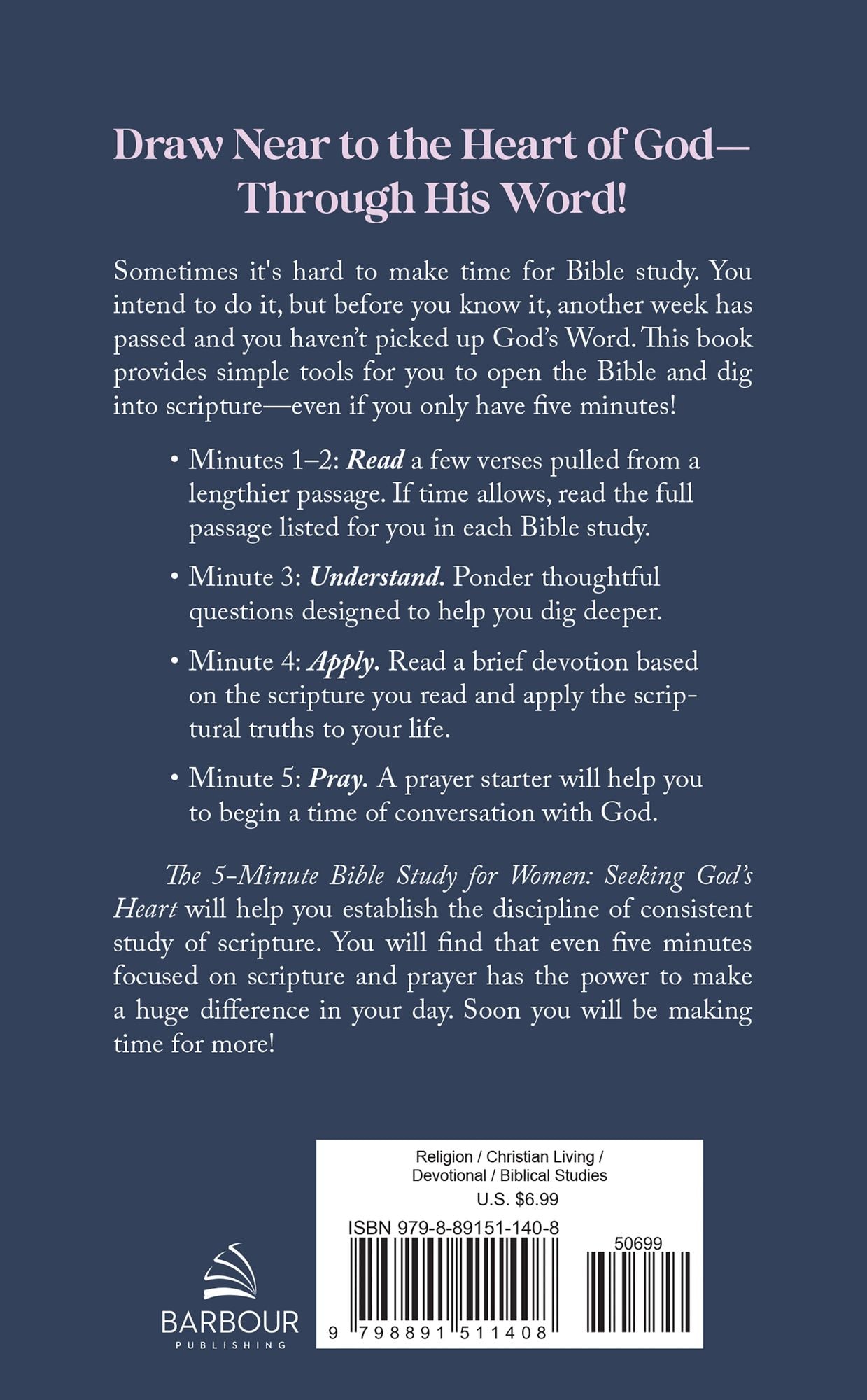 The 5-Minute Bible Study for Women: Seeking God's Heart