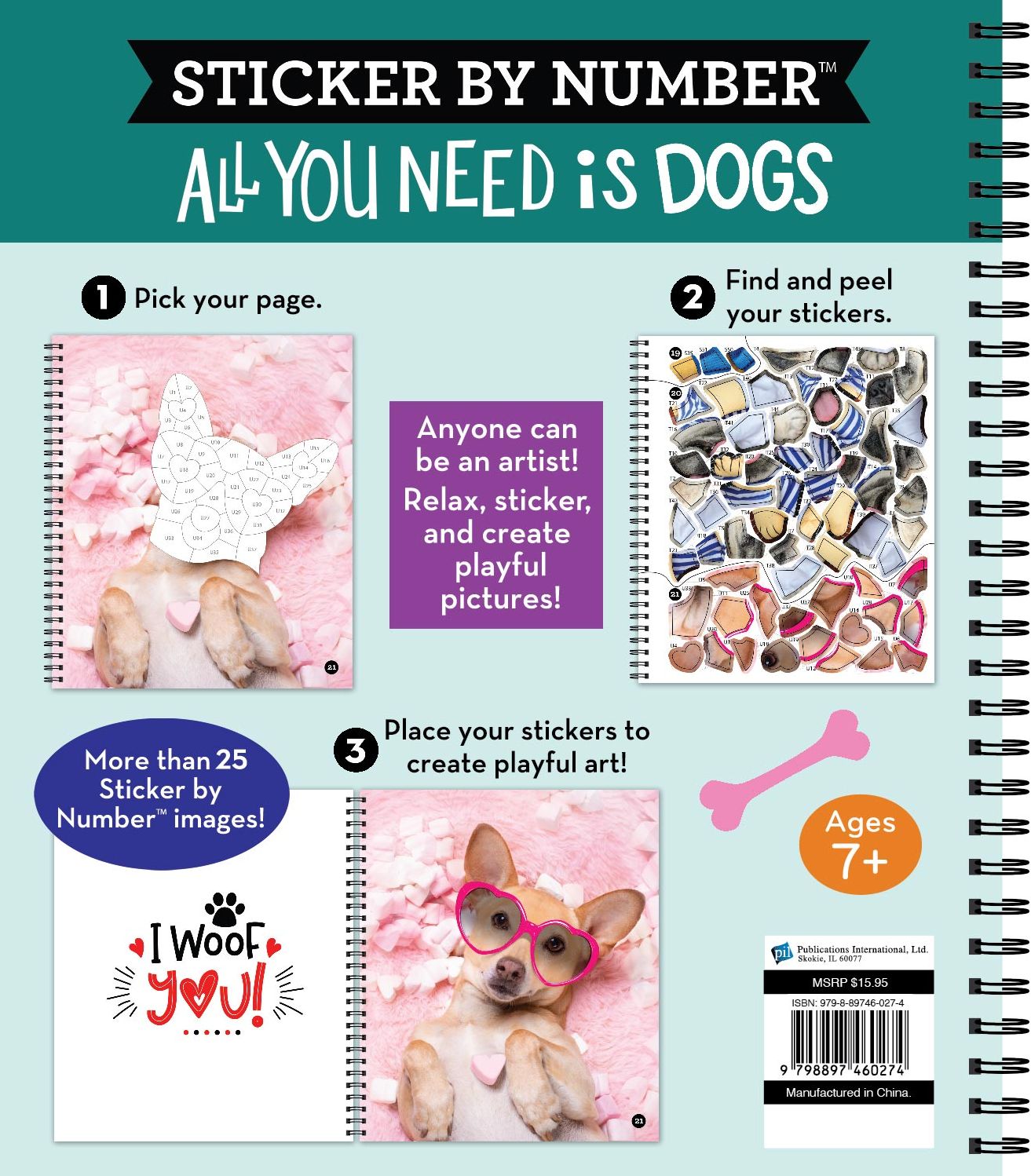 Sticker By Number All You Need is Dogs
