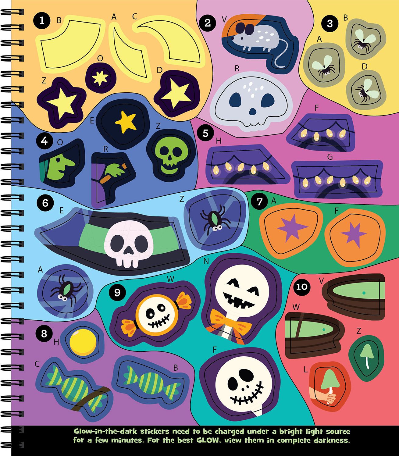 Sticker By Letter Halloween Glow in the Dark